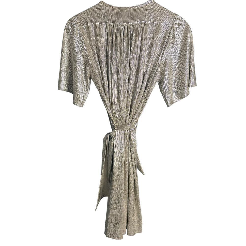 Sabina Musayev Mercury Shirtdress Gold Size XS - Picture 4 of 5